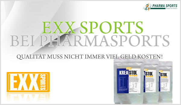 EXX Sports bei Pharmasports - die Auswahl an hochwertiger Sportnahrung wächst weiter! 
