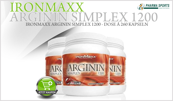 IronMaxx Arginin Simplex 1200 - Dose á 260 Kapseln