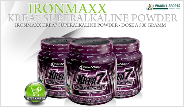 IronMaxx Krea7 Superalkaline Powder neu bei Pharmasports!