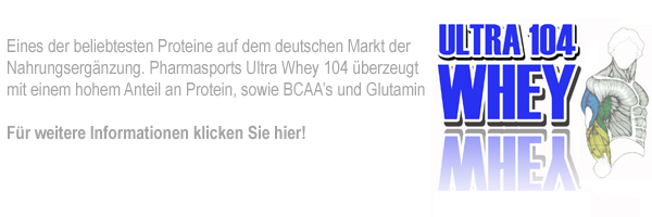 Pharmasports Ultra Whey 104 für maximale Trainingsergebnisse