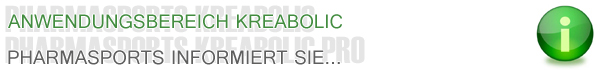 Anwendungsgebiete Pharmasports Kreabolic