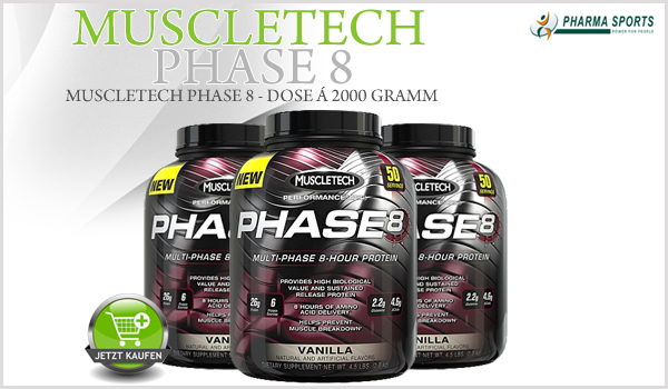 Neues Protein im Sortiment bei Pharmasports: MuscleTech Phase 8