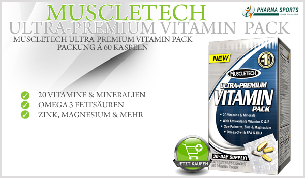 MuscleTech Ultra Premium Vitamin Pack neu im Sortiment bei Pharmasports