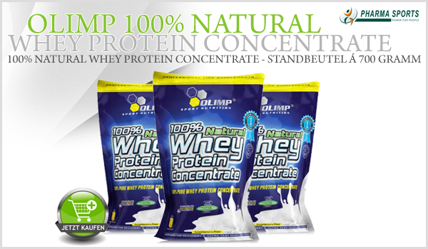 Olimp 100% Natural Whey Protein Concentrate - Standbeutel á 700 Gramm