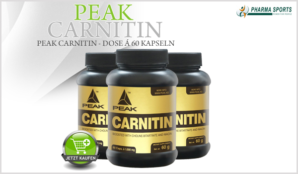 Peak Carnitin - Dose á 60 Kapseln nun auch bei Pharmasports