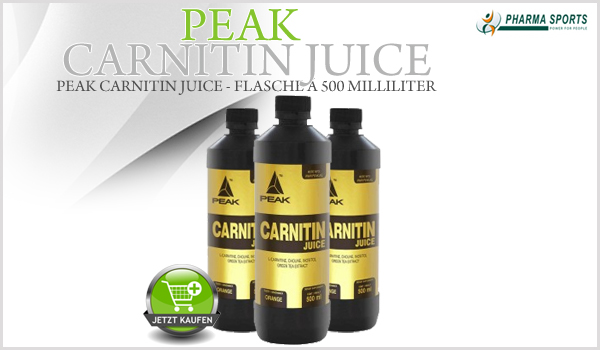 Peak Carnitin Juice als nächstes Carnitin-Supplement bei Pharmasports