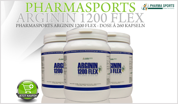 Ab sofort bei Pharmasports - Pharmasports Arginin 1200 Flex!