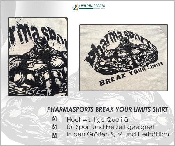 Es ist zurück - das Pharmasports Break Your Limits Shirt! 