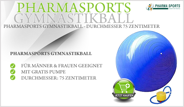 Übungen Workout mit dem Pharmasports Gymnastikball Bauch Beine Po