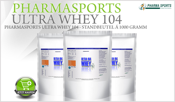 Pharmasports Ultra Whey 104 - Standbeutel á 1000 Gramm