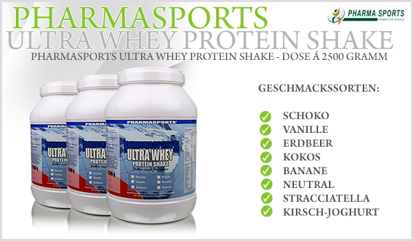 Pharmasports Ultra Whey Protein Shake - Dose á 2500 Gramm