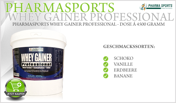 Pharmasports Whey Gainer Professional - Dose á 4500 Gramm