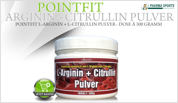 Ab sofort bei Pharmasports: PointFit Arginin + Citrullin Pulver