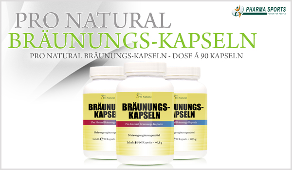 Pro Natural Bräunungs-Kapseln demnächst bei Pharmasports