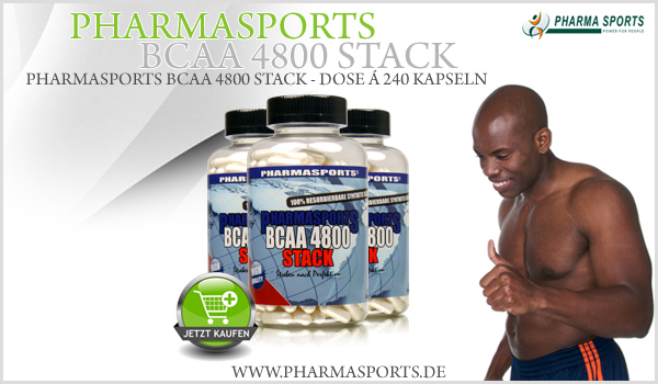 Pharmasports BCAA 4800 Stack - 240 Kapseln Dose
