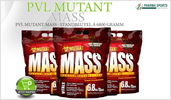 PVL Mutant Mass neu im Weight Gainer Sortiment bei Pharmasports