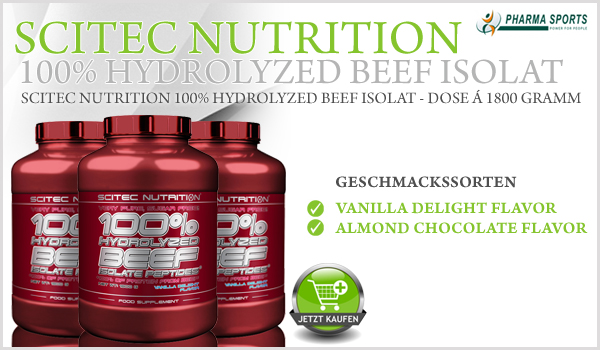 Scitec Nutrition 100% Hydrolyzed Beef Isolate - hochwertiges Rinderprotein-Isolat