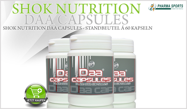 Shok Nutrition DAA Capsules als nächstes neues Supplement bei Pharmasports