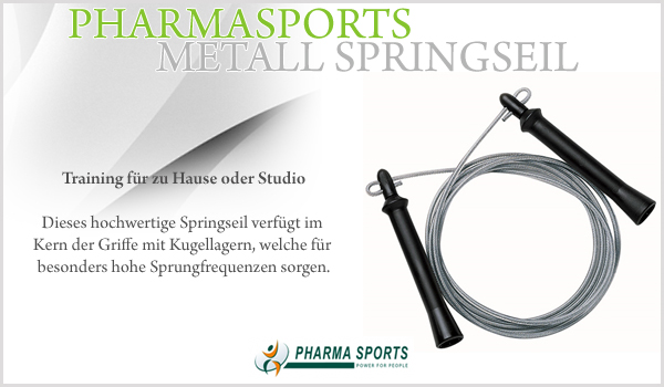 Pharmasports Springseil aus Metall mit Gummiüberzug