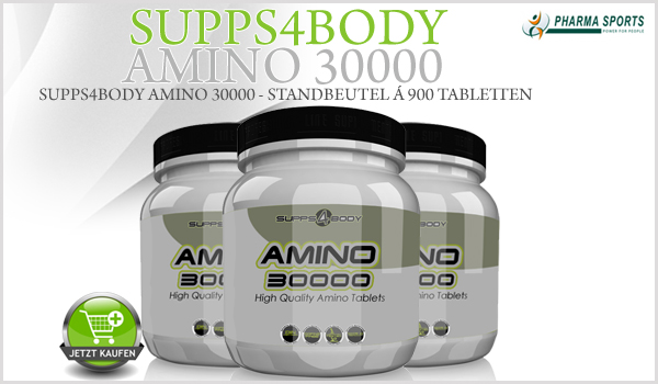 Supps4Body Amino 30000 neu bei Pharmasports in der Aminosäure-Auswahl
