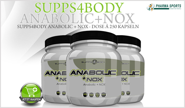 Neu bei Pharmasports - 250 Kapseln Supps4Body Anabolic + NOX