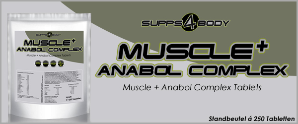 Supps4Body Muscle + Anabol Complex - Standbeutel á 250 Tabletten bei Pharmasports!