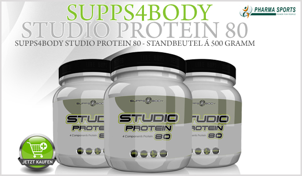 Supps4Body Studio Protein 80 in 15 leckeren Geschmackssorten bei Pharmasports