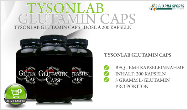 TysonLab Glutamin Caps - Dose á 200 Kapseln
