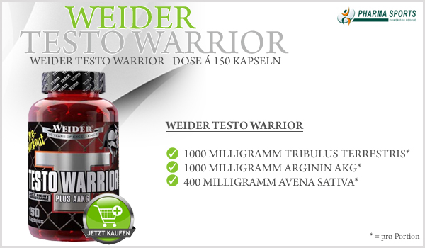 Weider Testo Warrior - brandneues Pre-Workout Supplement von Weider